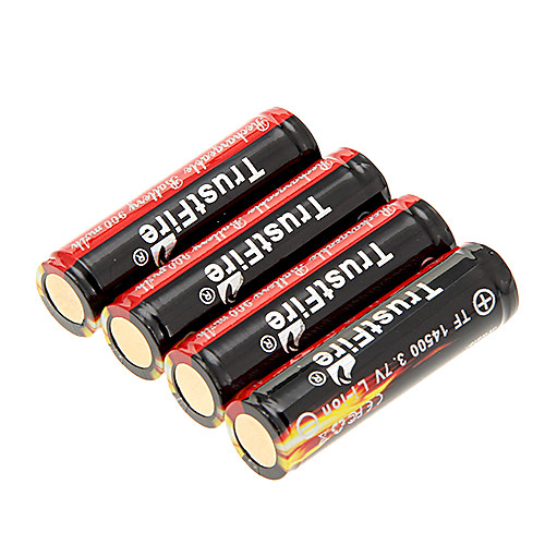 TrustFire 900mAh 14500 батарей с Перегрузка защиты (4шт)