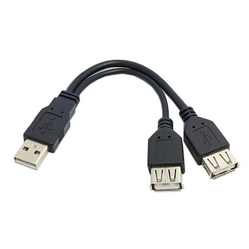 USB 2.0 мужчина к двойной данных USB 2.0 Женщина  кабель питания USB 2.0 Женский удлинитель 20см