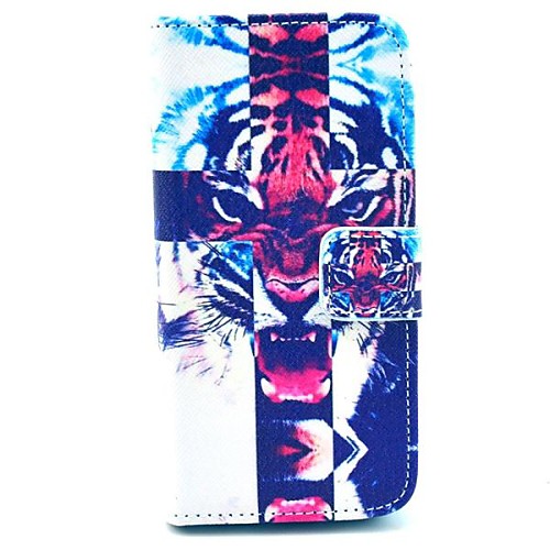 Крест Case Tiger Дизайн PU всего тела с карт памяти для iPhone 5/5S