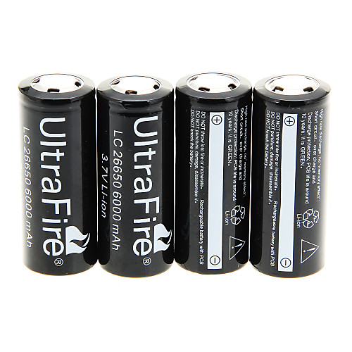 UItraFire LC 6000mAh 26650 батареи (4шт)