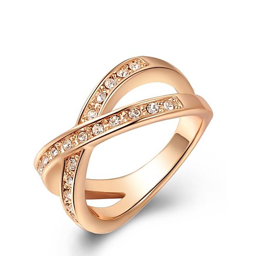 Gorgeous Fashion Jewelry  Gold plated with Rhinestone Rings (one piece)