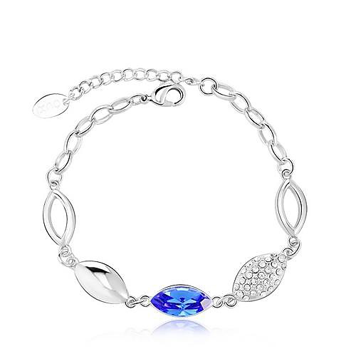 Women's Lotus Leaf Wind Bracelet Made with Swarovski Elements