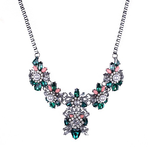 2014 Мода Роскошные Shourouk Камень Набор смешанный цвет партии себе ожерелье