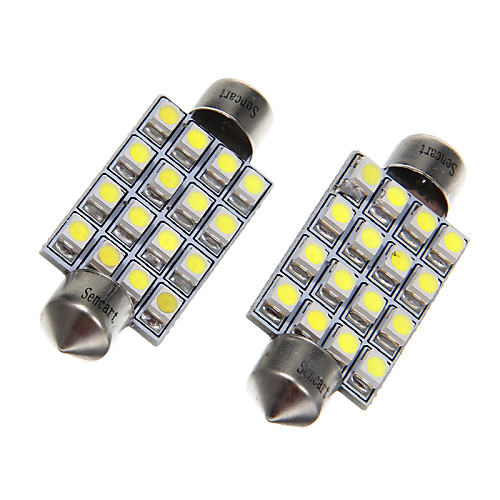 16x3528SMD Белый свет LED для автомобилей лампы (2шт)