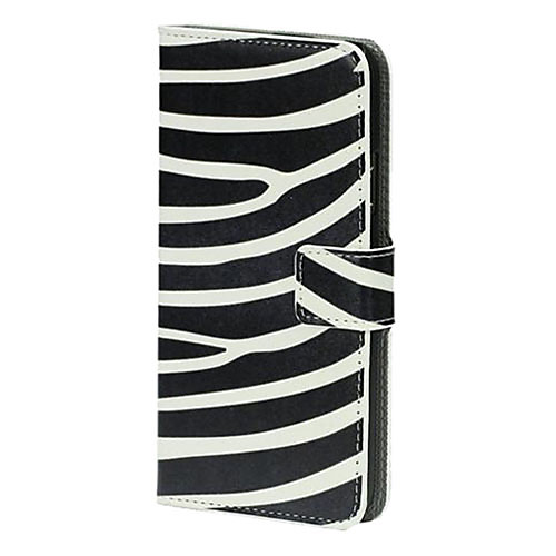 Черный с белым Zebra для печати Флип Магнит кожи стойки Carry Case Cover пригодный для Samsung Galaxy I9600 S5