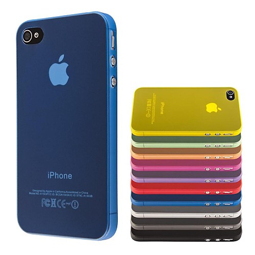 vormor тонкой силиконовой крышки прозрачный корпус для Iphone 4 / 4s (разных цветов)