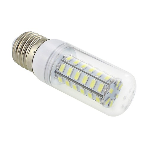 E27 7W 48x5730 SMD 550 ~ 600LM 5500 ~ 6500K Белый свет светодиодный Прозрачная крышка Кукуруза Лампа AC 220V ~ 240V