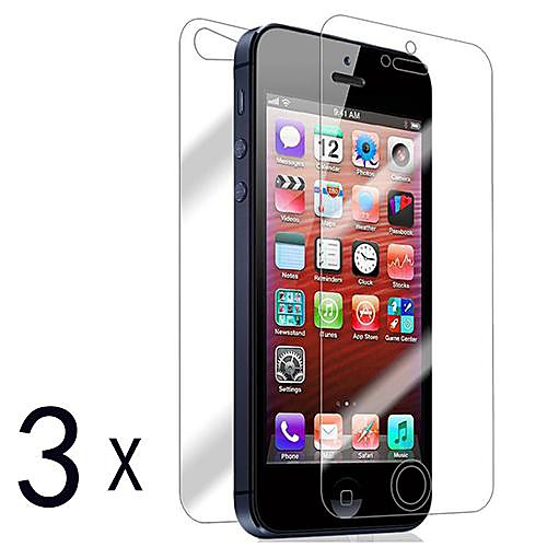 [3-Pack] Передняя и задняя Retina-экран протектор для iPhone 5/5S