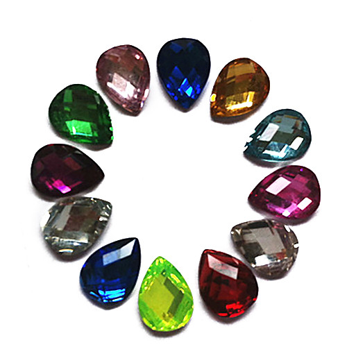 24PCS Mixs Цвет Блеск Water Drop Rhinestone конструкции Nail Art украшения