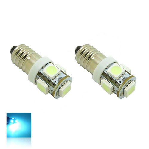 E10 1W 5X5050 SMD Кристалл Blue Lights Светодиодные лампы для DIY (DC 12V, 2-Pack)