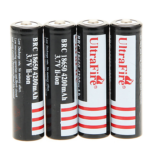 UItraFire BRC 4200mAh батареи 18650 (4шт)  4 шт / лота жесткого пластика батареи Коробка для хранения для аккумуляторов 18650