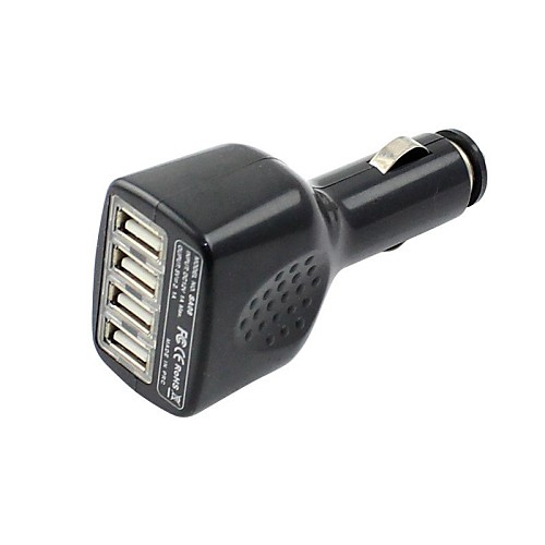 USB 4-портовый автомобильного прикуривателя адаптер питания / зарядное устройство для Samsung / HTC