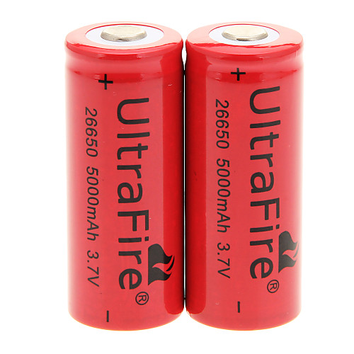 UItraFire 5000mAh 26650 батареи (2шт)  2 шт / лота жесткого пластика Батарея Коробка для 26650 батареи