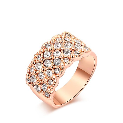 Gorgeous Fashion Jewelry  Gold plated with Rhinestone Rings (one piece)