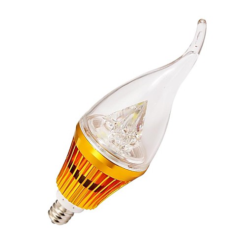 LOHAS  E12 4W 320-360LM 2800-3200K теплый белый свет Золотой Shell светодиодные свечи лампы (110-240V)