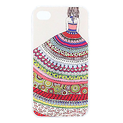 Девушка Pattern Жесткий чехол для iPhone 4 и 4S