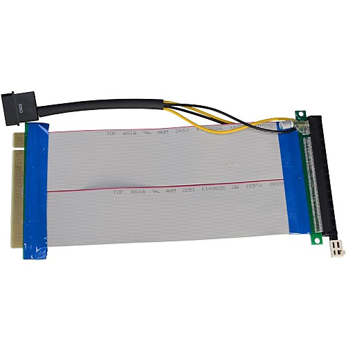 PCI-E 16X to16X Riser Card Extender плоский кабель с Molex Connector 23cm