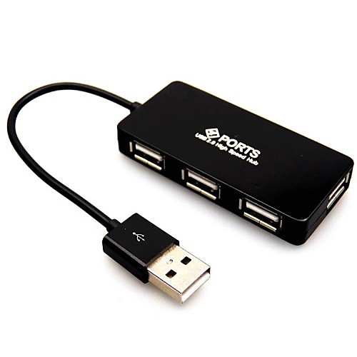 4-портовый ультратонких высокоскоростной USB 2.0 хаб Расширение адаптер питания для ноутбуков