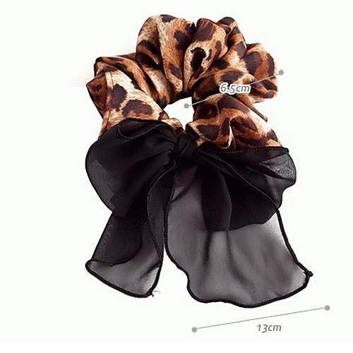 luremefashion шифон Leopard бантом связи волос