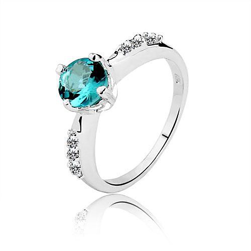 Подлинная 925 Качество AAA Классический 1 Ct Элегантный Jewel Серебро 925 Сапфир Кольцо