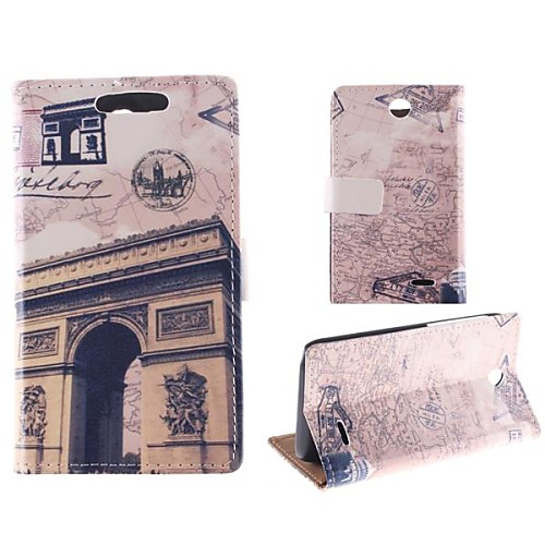 Design of The Arc DE Triomphe PU Full Body Case with Card Slot for HTC Desire 310