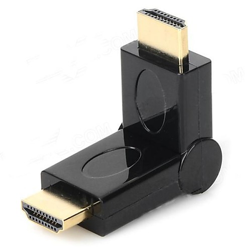 0.073M 0,2 фута 180 ° Ротари Мужчина HDMI к HDMI Мужской адаптер - Бесплатная доставка