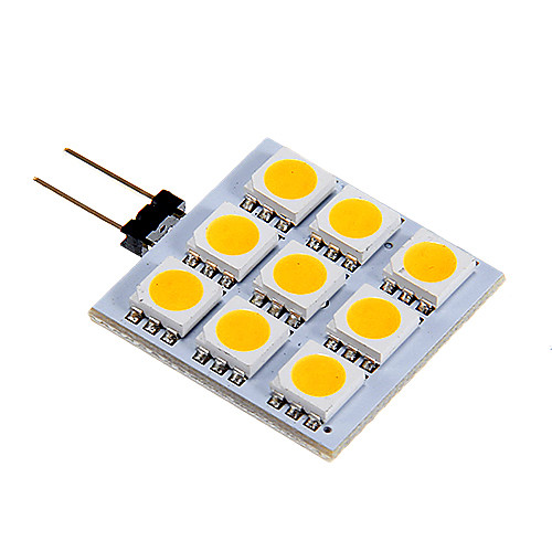 G4 2,5 Вт 9x5050SMD 90-100LM 3000K теплый белый свет Светодиодные би-контактный лампы (DC 12V)