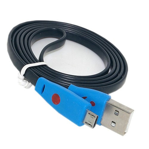 Зарядка Улыбка светодиодные Micro USB-кабель синхронизации данных для HTC Samsung Телефон и Tabs