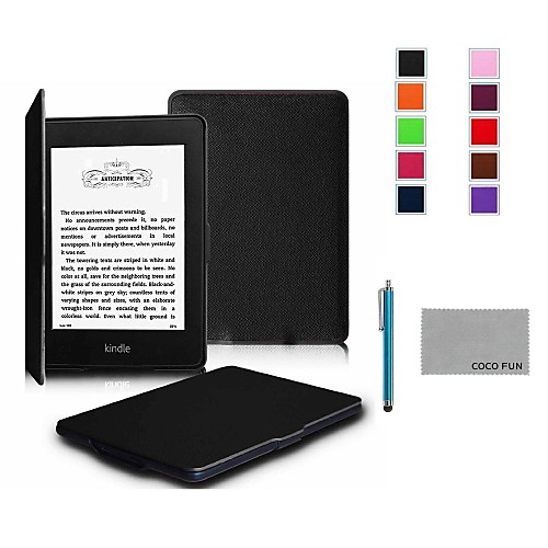 Коко весело  сверхтонкий PU защитный кожух с пленкой и стилус для Amazon Kindle paperwhite (10 разных цветов)