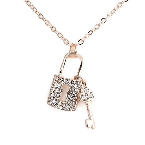Пирсинг Ключи-образный металлический бриллиантами ожерелье (1 шт)