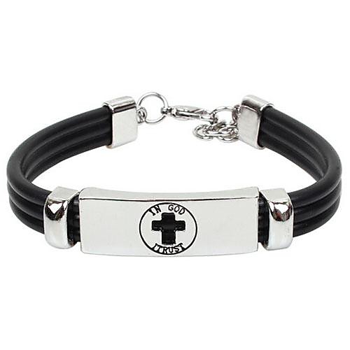 Men's Drip Metal Cross Bracelet