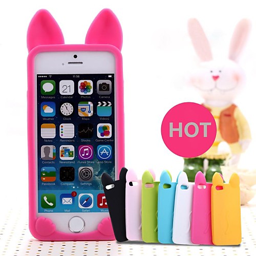 New 3D Cat Ears Silicone Soft Case for iPhone 5/5S (Assorted Colors)