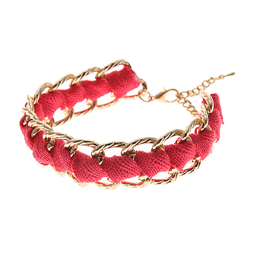 Classic Multicolor Fabric Golden Tennis Bracelets(1 Pc)