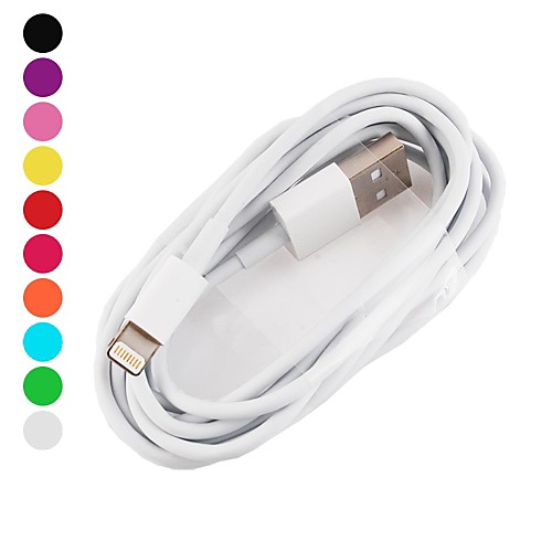 Elonbo 8 Pin to USB Data Sync Charger Cable for iPhone 5/5S/5C / iPad / iTouch 5(200cm,Assorted Color)