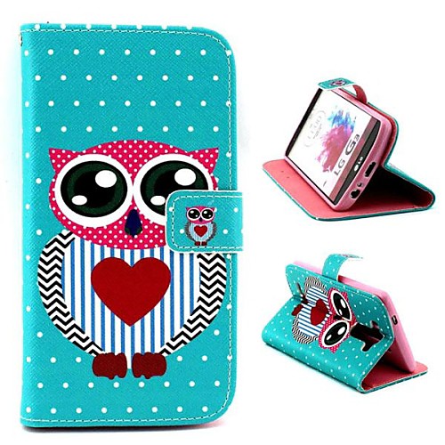 Mr Owl Pattern PU Leather Full Body Case with Stand and Money Holder for LG G3