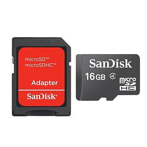 SanDisk класс 16gb 4 MicroSDHC карты памяти TF с SD адаптером