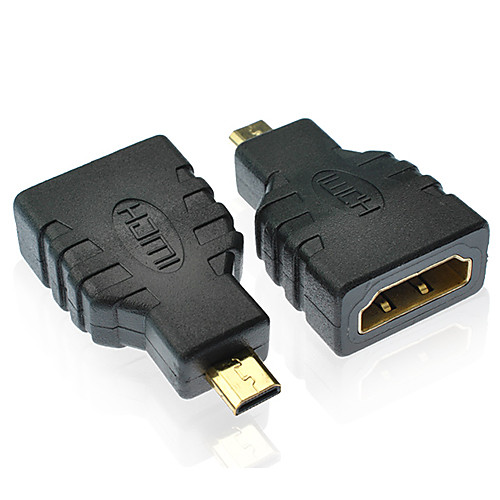 Mini HDMI мужчина к HDMI Женский адаптер разъем (черный)