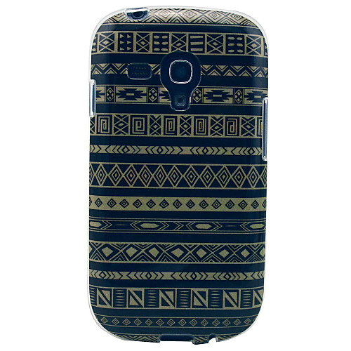 Желтый Ткань обмоточные Линии Pattern Мягкий чехол для Samsung Galaxy S3 Mini I8190