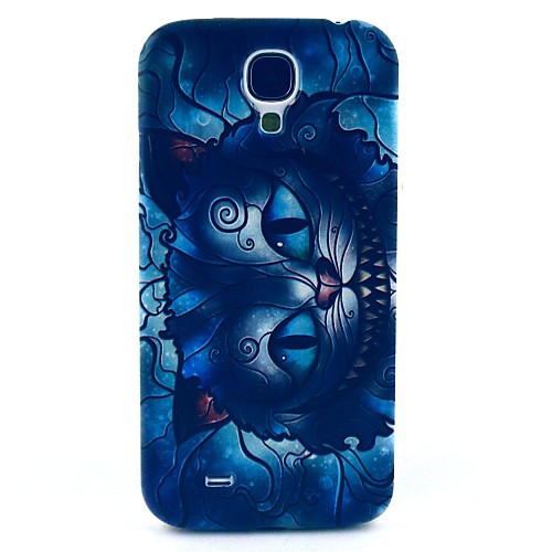синий рисунок кошки трудная крышка случая для Samsung Galaxy i9500 s4