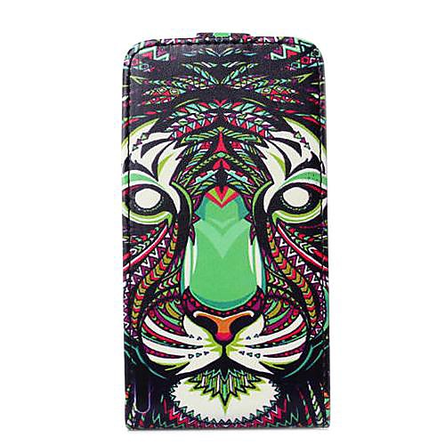 Tiger Animal Pattern Flip-open PU Leather with Card Slot for LG G2 mini