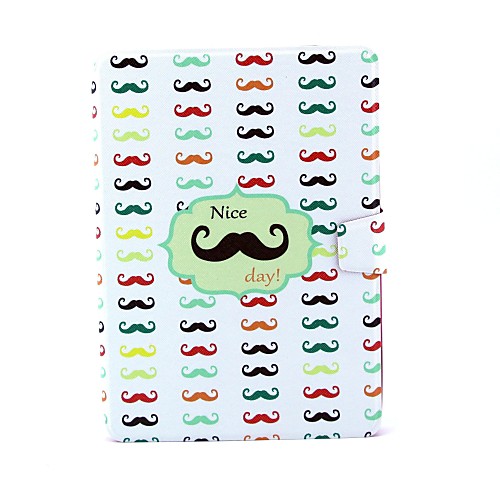 Cute Moustaches Pattern 360 Degree Rotatable PU Leather Full Body Case with Stand for iPad Air