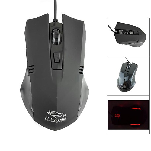 R.horse FC-5150 USB 800/1600/2400 / 3200dpi Проводная оптическая мышь Gaming