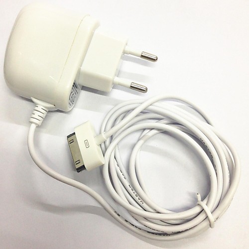 30-контактный ЕС Plug зарядное устройство с 1,5 м кабель для iPhone 4/4S/3G/3GS, iPad1/2/3 Внести (5V/1A)