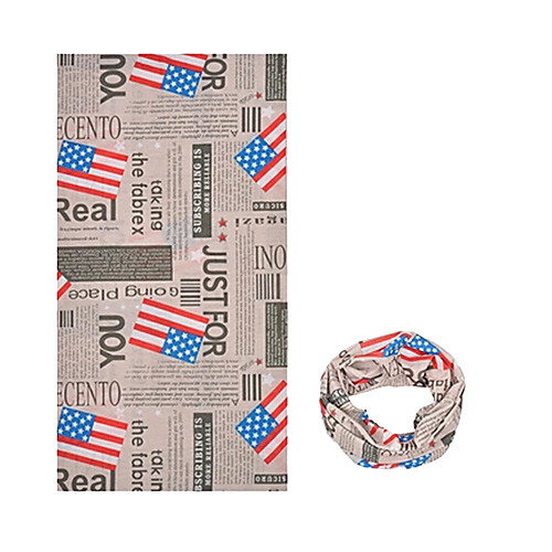 KORAMAN Summer Old Newspaper Cycling Sun-Proof Magic Scarf Headband