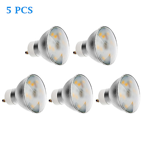 Набор из 5 светодиодных диммируемых точечных ламп GU10 5W 10x5730SMD 420LM CRI> 80 2700K, теплый белый свет (220-240V)