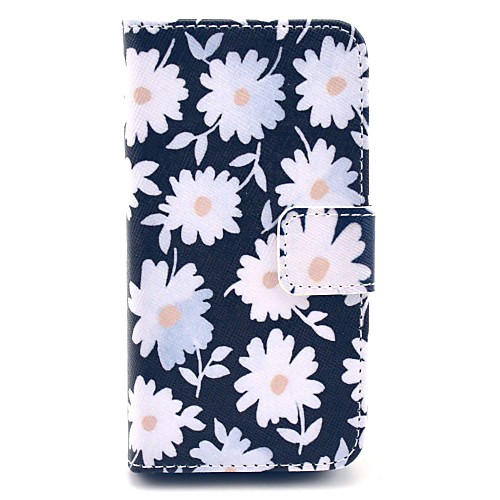 Beautiful Daisies Pattern PU Leather Full Body Case with Stand for iPhone 4/4S