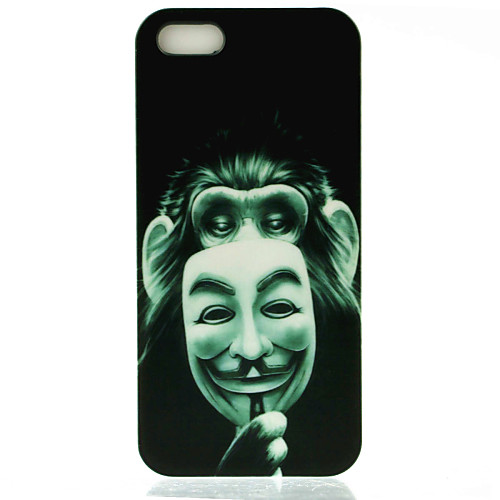 В Маска Орангутанг Pattern Твердый переплет чехол для iPhone 5/5S