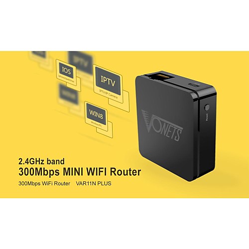 Vonets Новый VAR11N ПЛЮС Мини Wireless N Wi-Fi маршрутизатор домашней сети Точка широкополосного доступа 300 Мбит RJ45 802.11 г / б / н