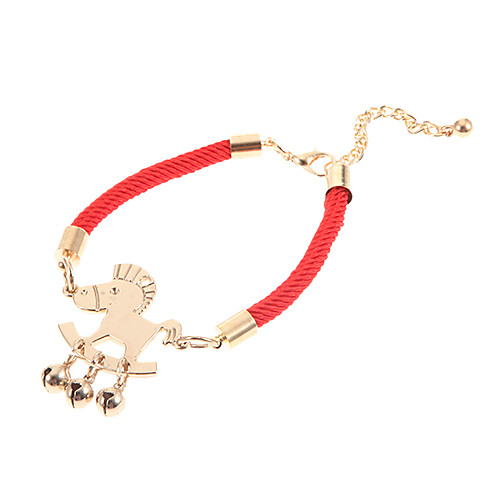 Classic Multicolor Horse Shape Bell Charm Bracelets(1 Pc)