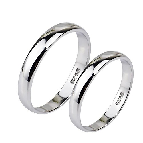 Man's Rhodium S925 Cilver Couple Ring